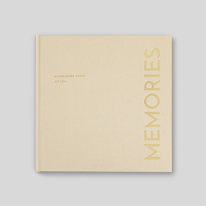 Livre photo couverture tissu Memories