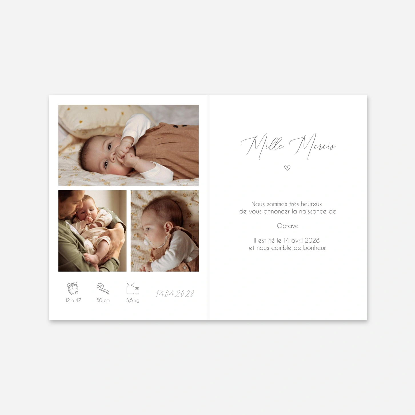 Faire-part naissance Mon Petit Bijou