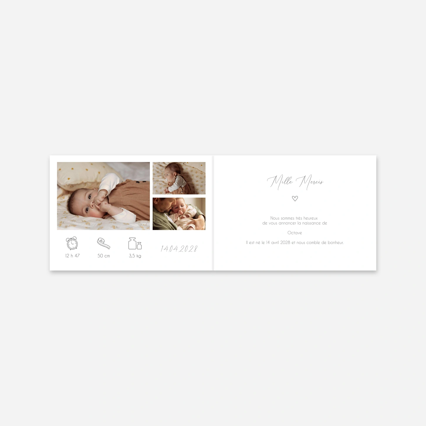 Faire-part naissance Mon Petit Bijou