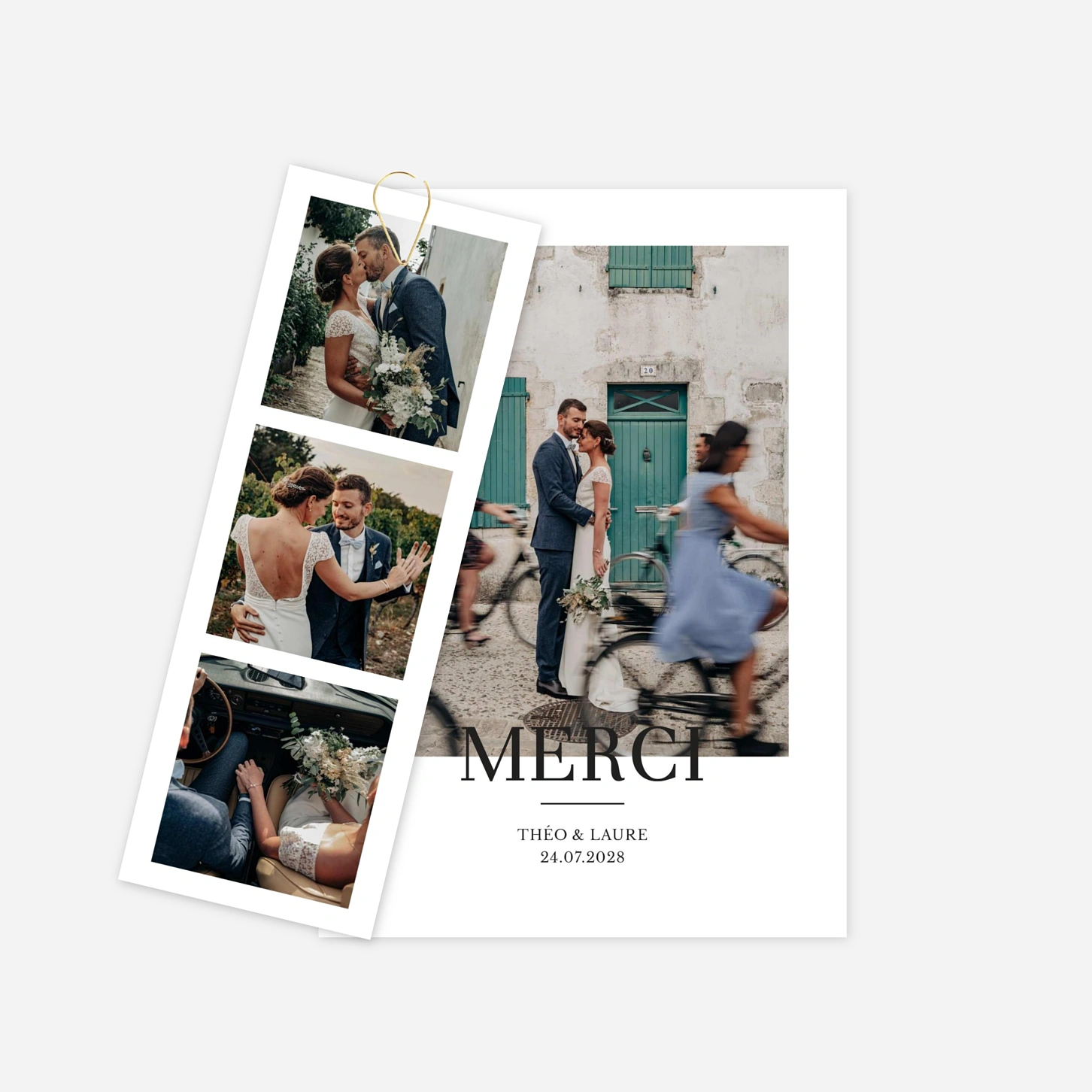 Carte de remerciements Moderne chic