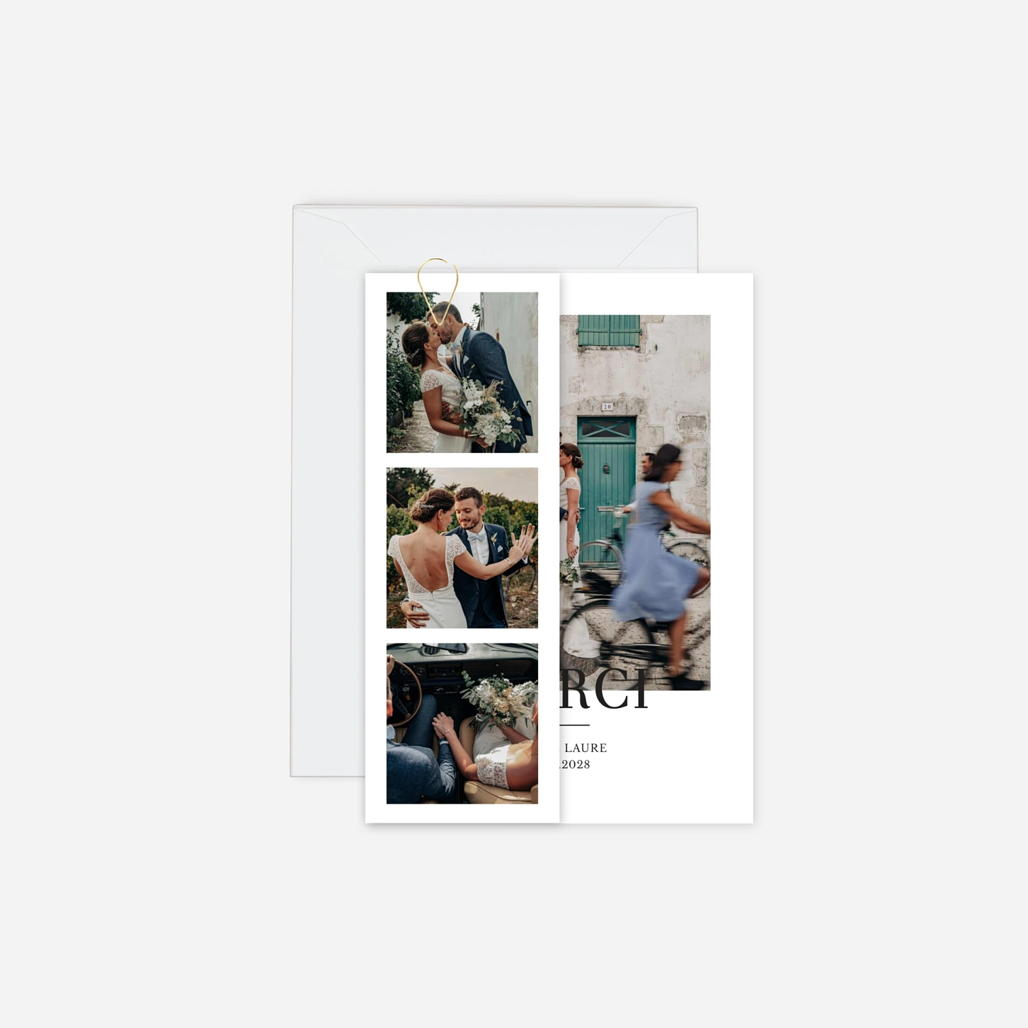 Carte de remerciements Moderne chic