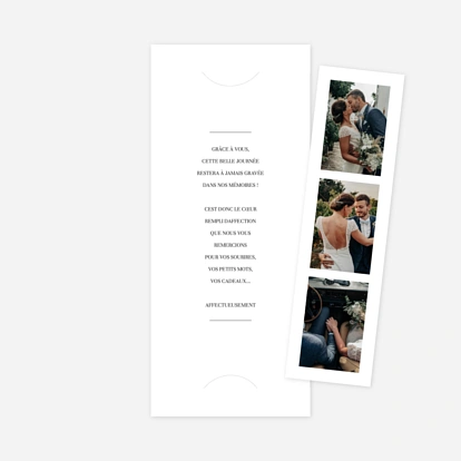 Carte de remerciements Moderne chic