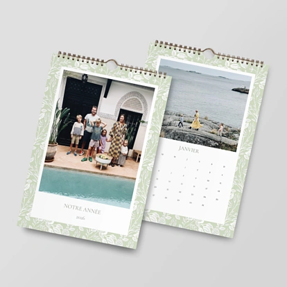 Calendrier mural cases personnalisables Moments floraux