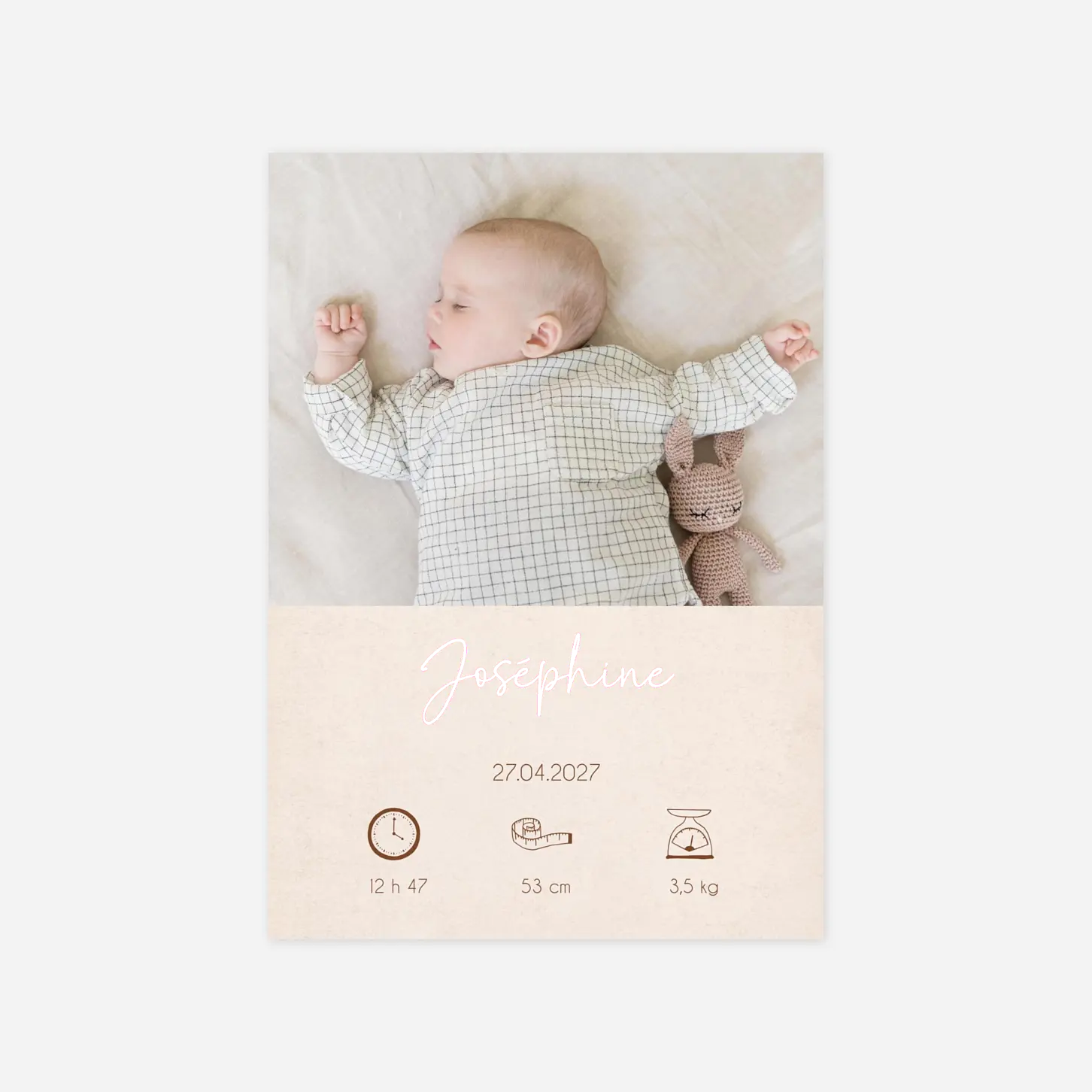 Faire-part naissance Moment précieux