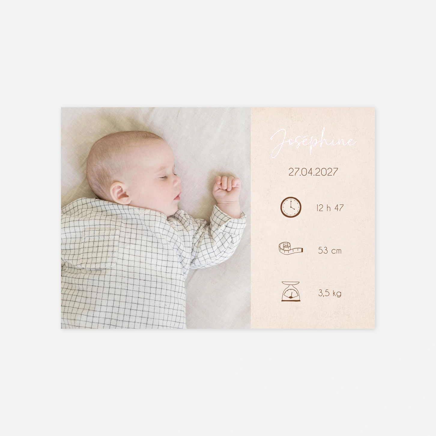 Faire-part naissance Moment précieux
