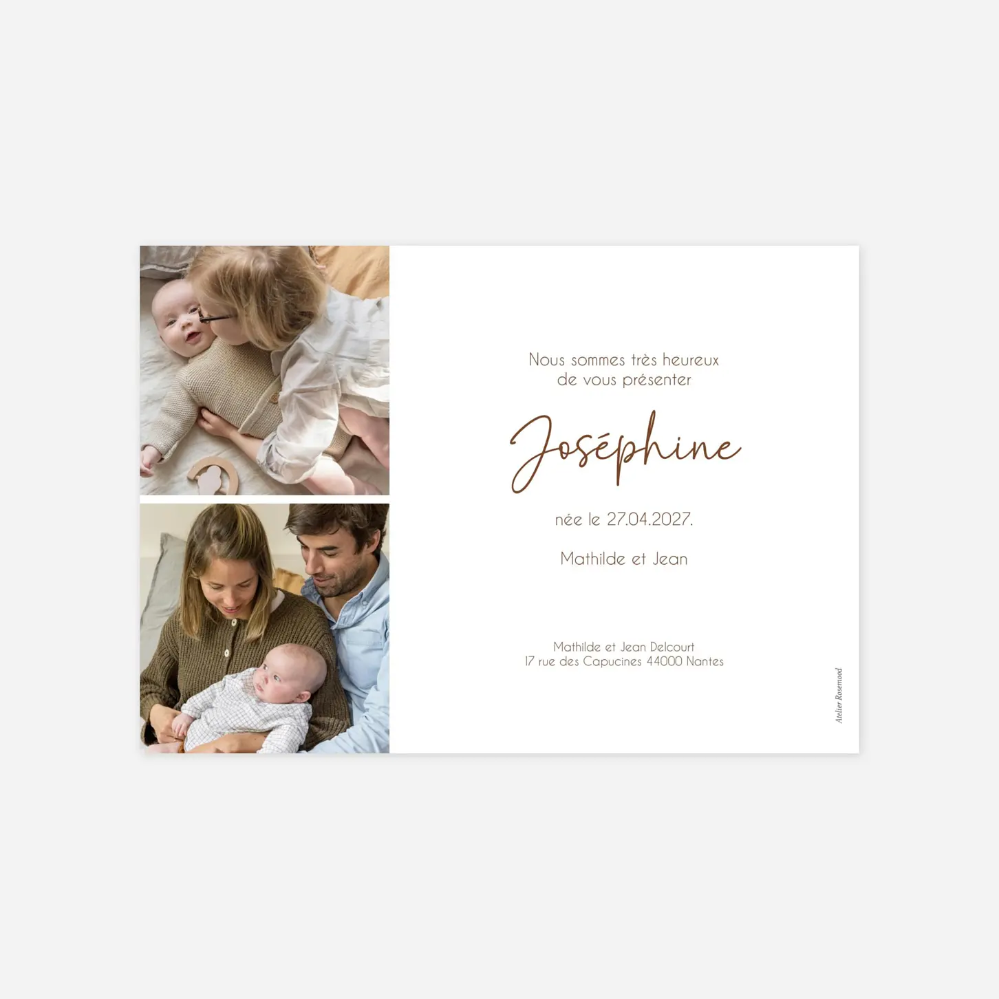 Faire-part naissance Moment précieux