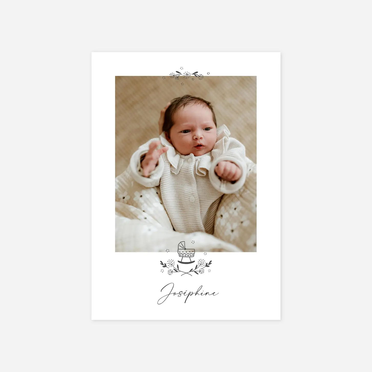Faire-part naissance Mon petit berceau I