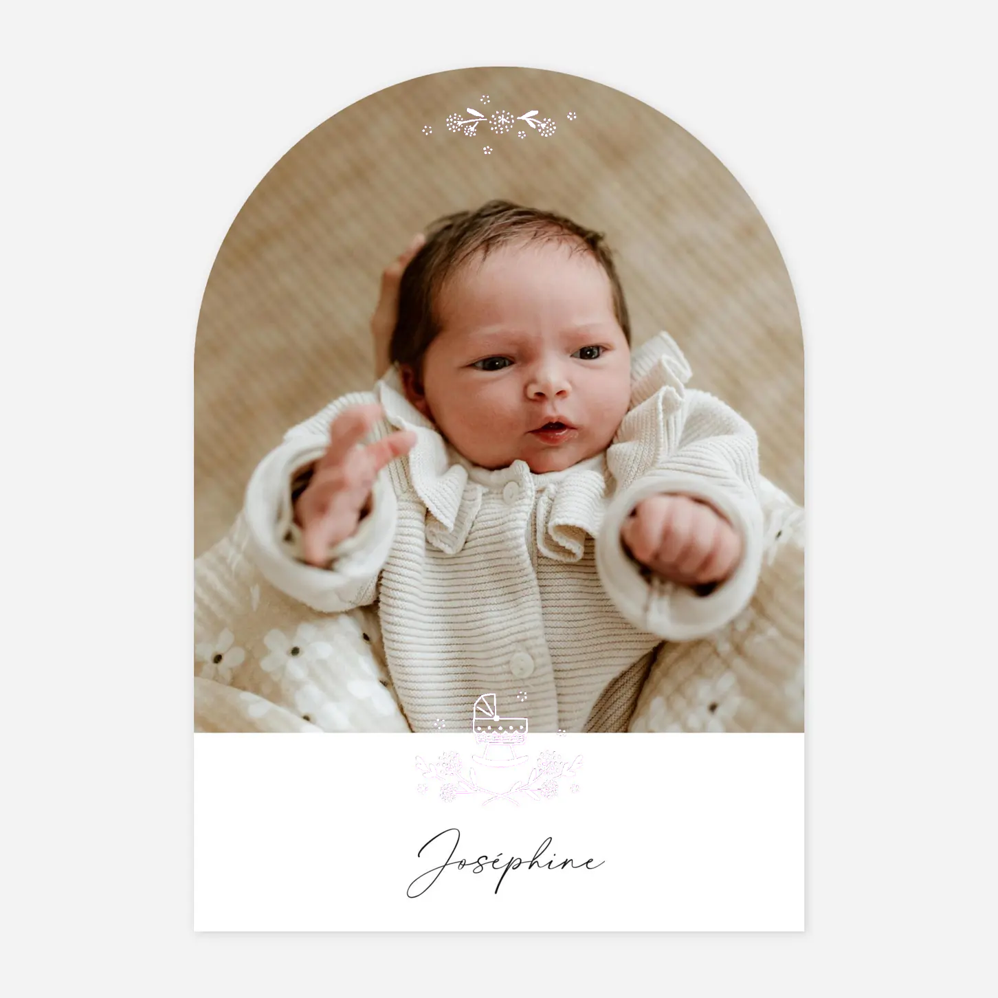 Faire-part naissance Mon petit berceau I