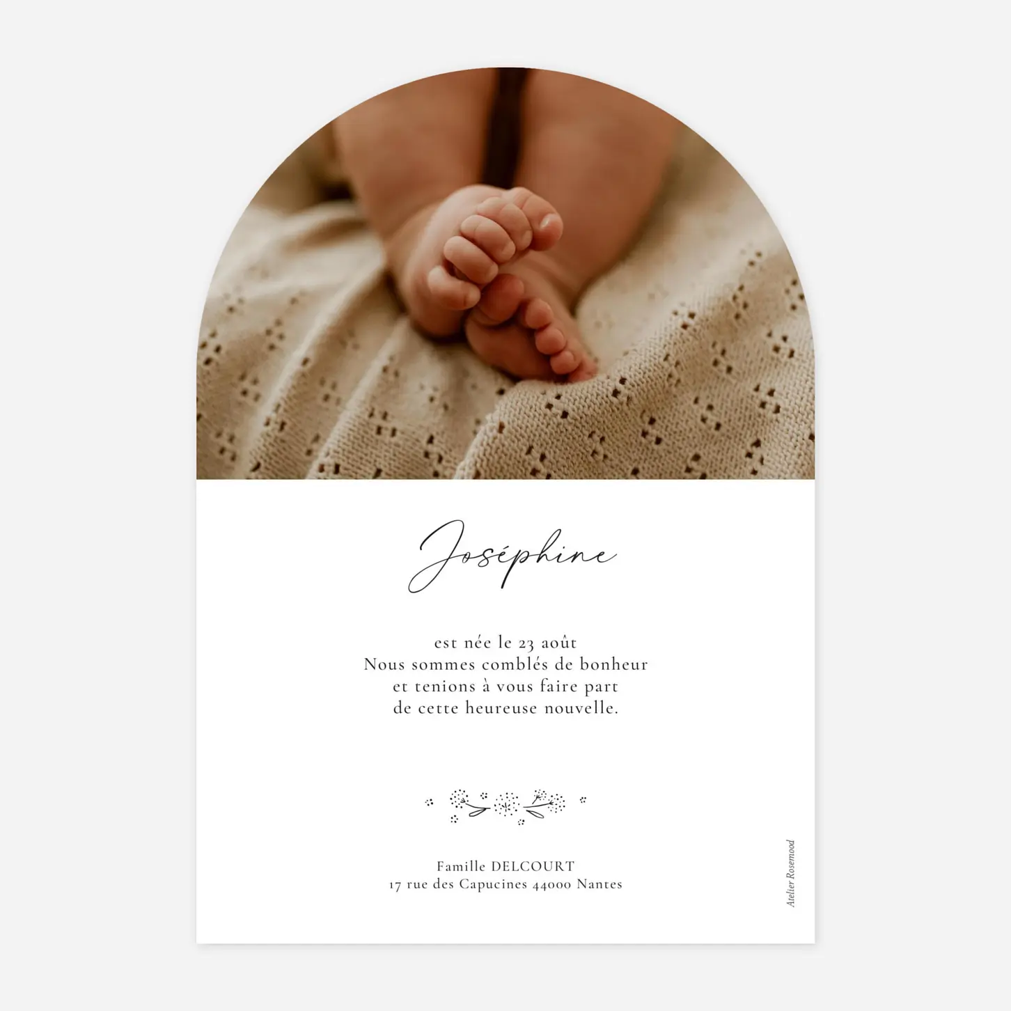 Faire-part naissance Mon petit berceau II