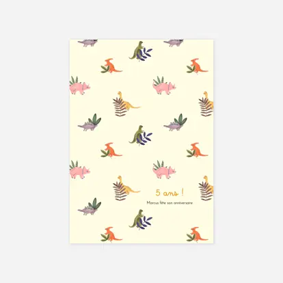 invitation anniversaire enfant Mon petit dinosaure