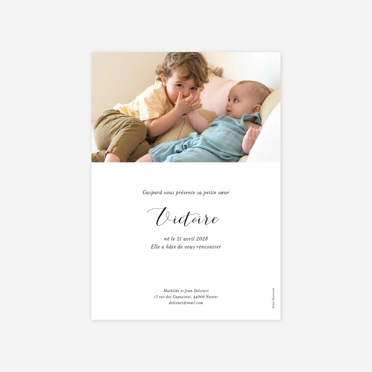 Faire-part naissance Mes petits pictos
