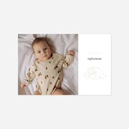 Carte remerciement naissance Mon petit renard