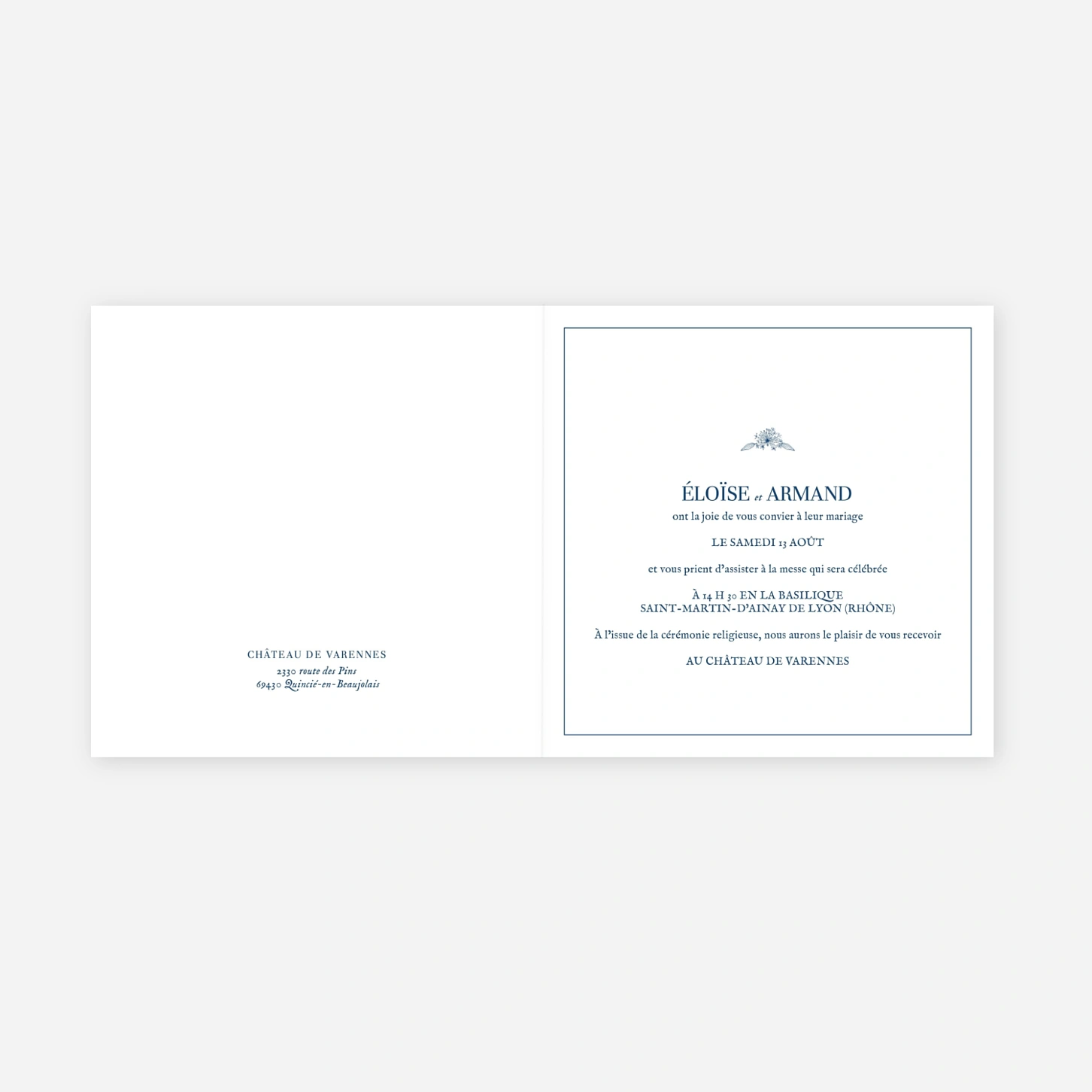 Faire-part mariage Nature chic