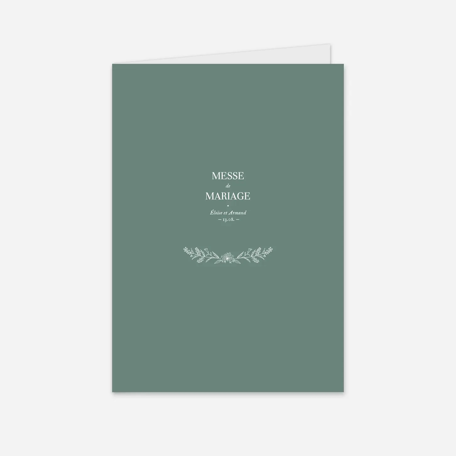 Livret de messe mariage Nature chic