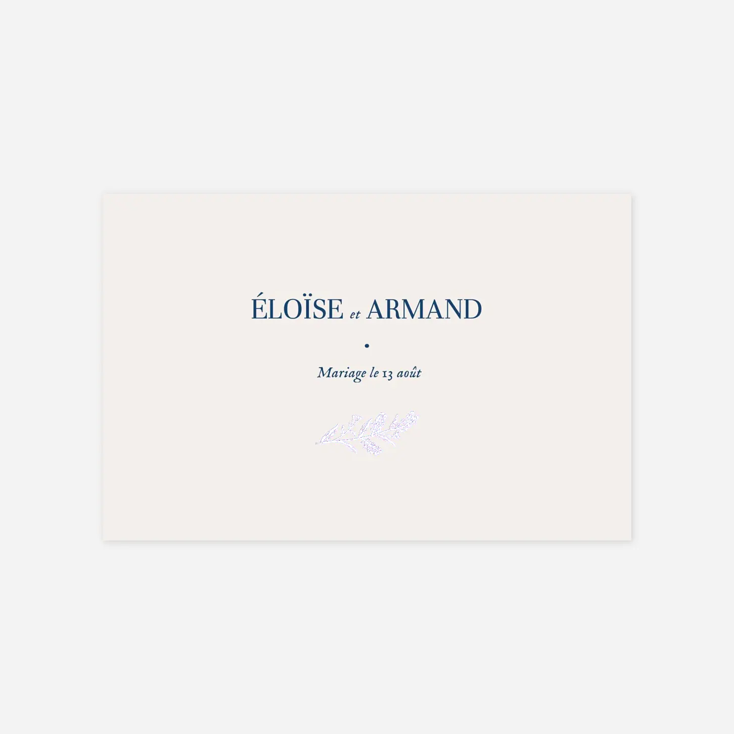 Carton d'invitation Nature chic