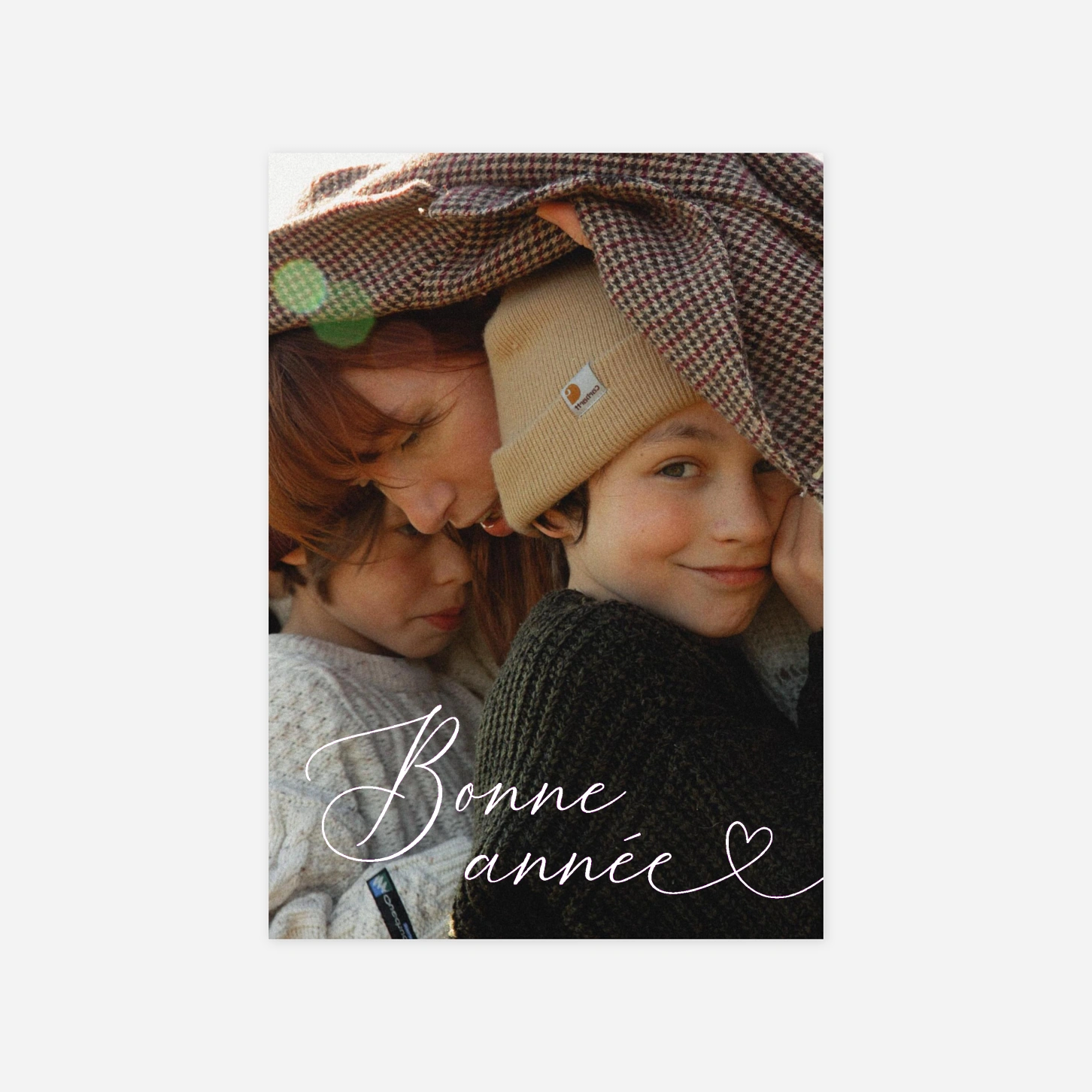 Carte de voeux Nouvelle année dorée