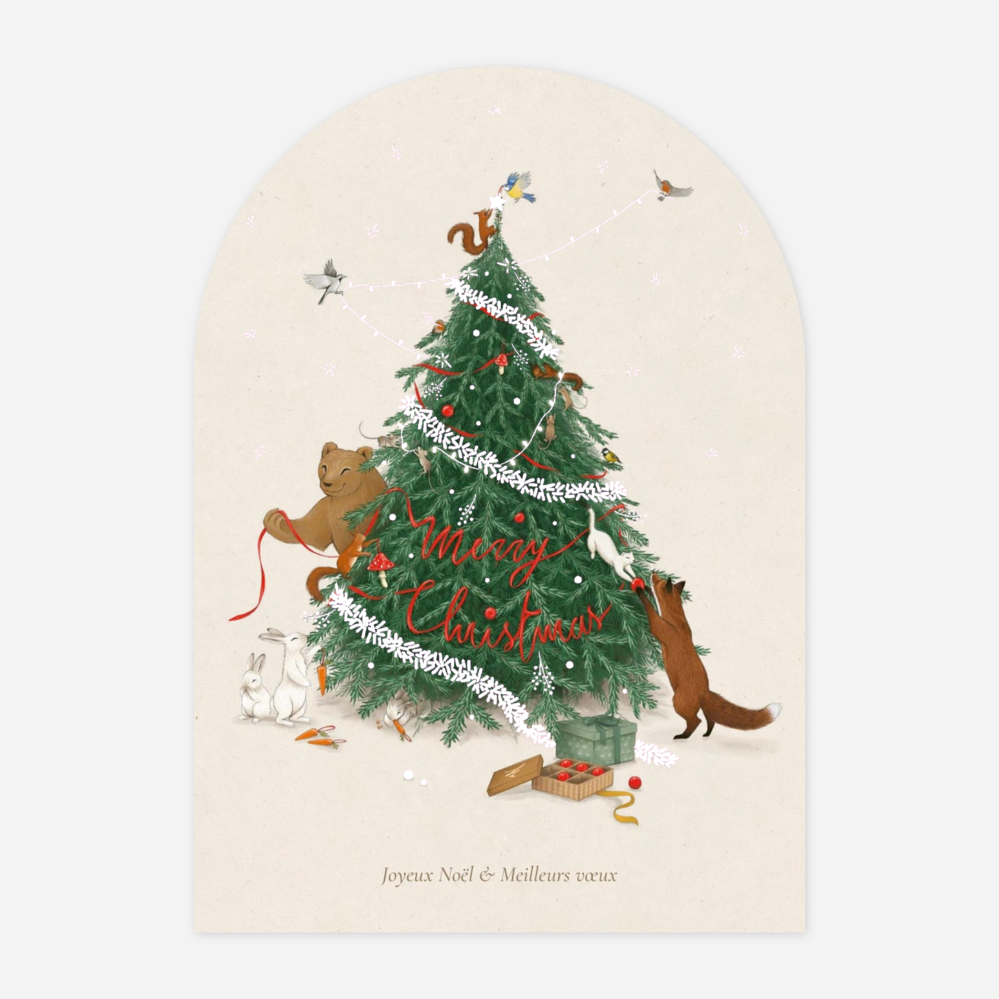 Carte de voeux Le Noël des animaux