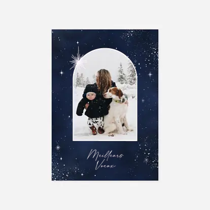 Carte de voeux Nuit étoilée