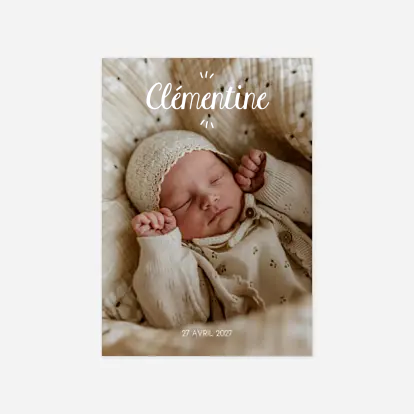 Faire-part naissance Notre merveille