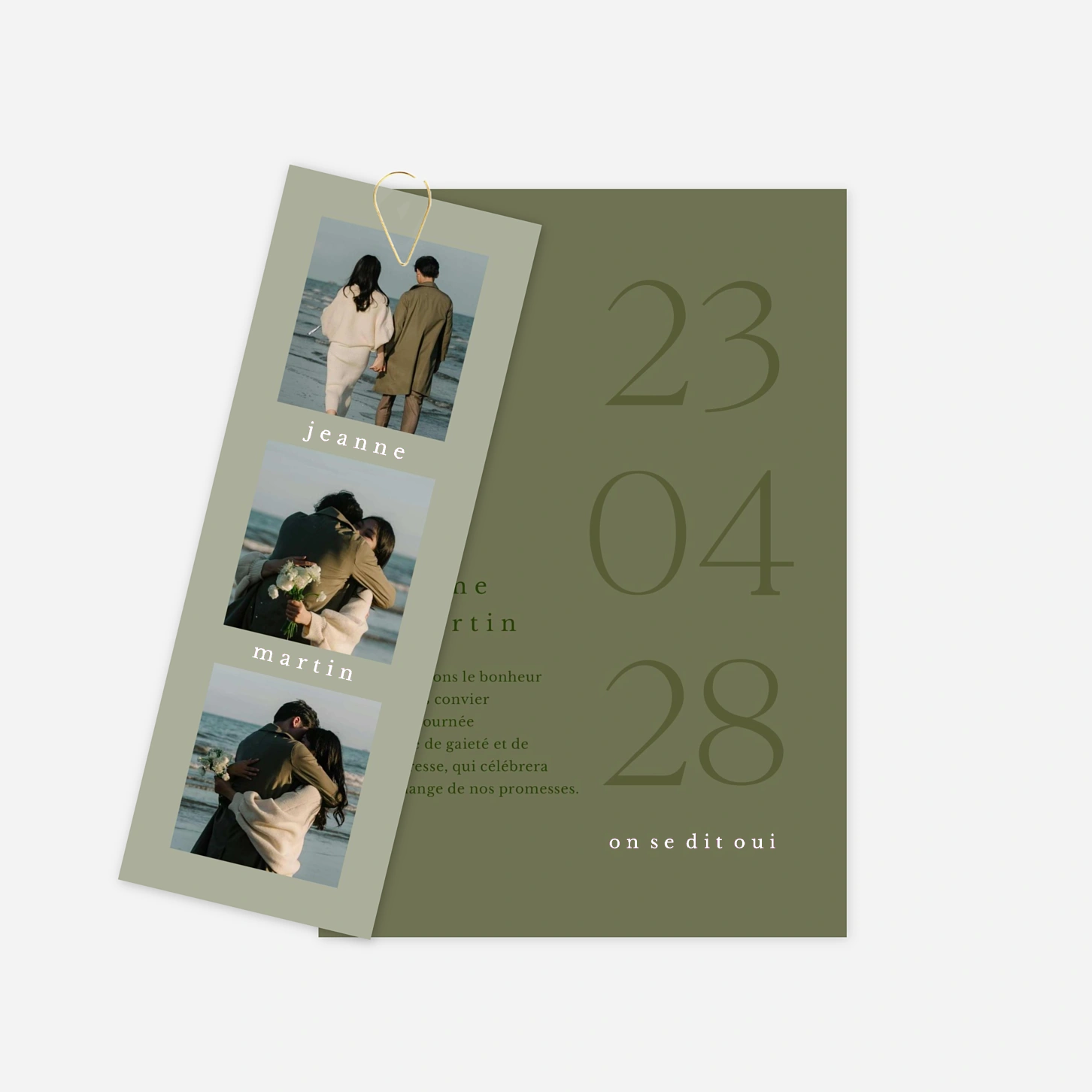 Faire-part mariage Notre jour