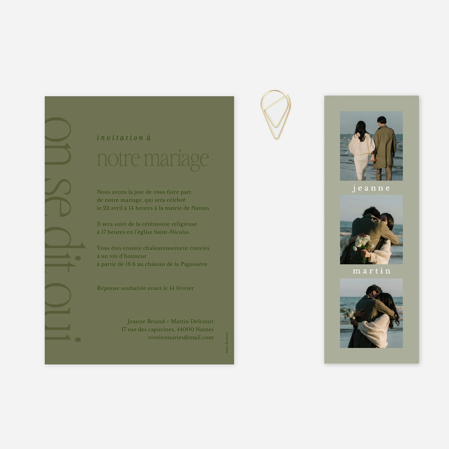 Faire-part mariage Notre jour