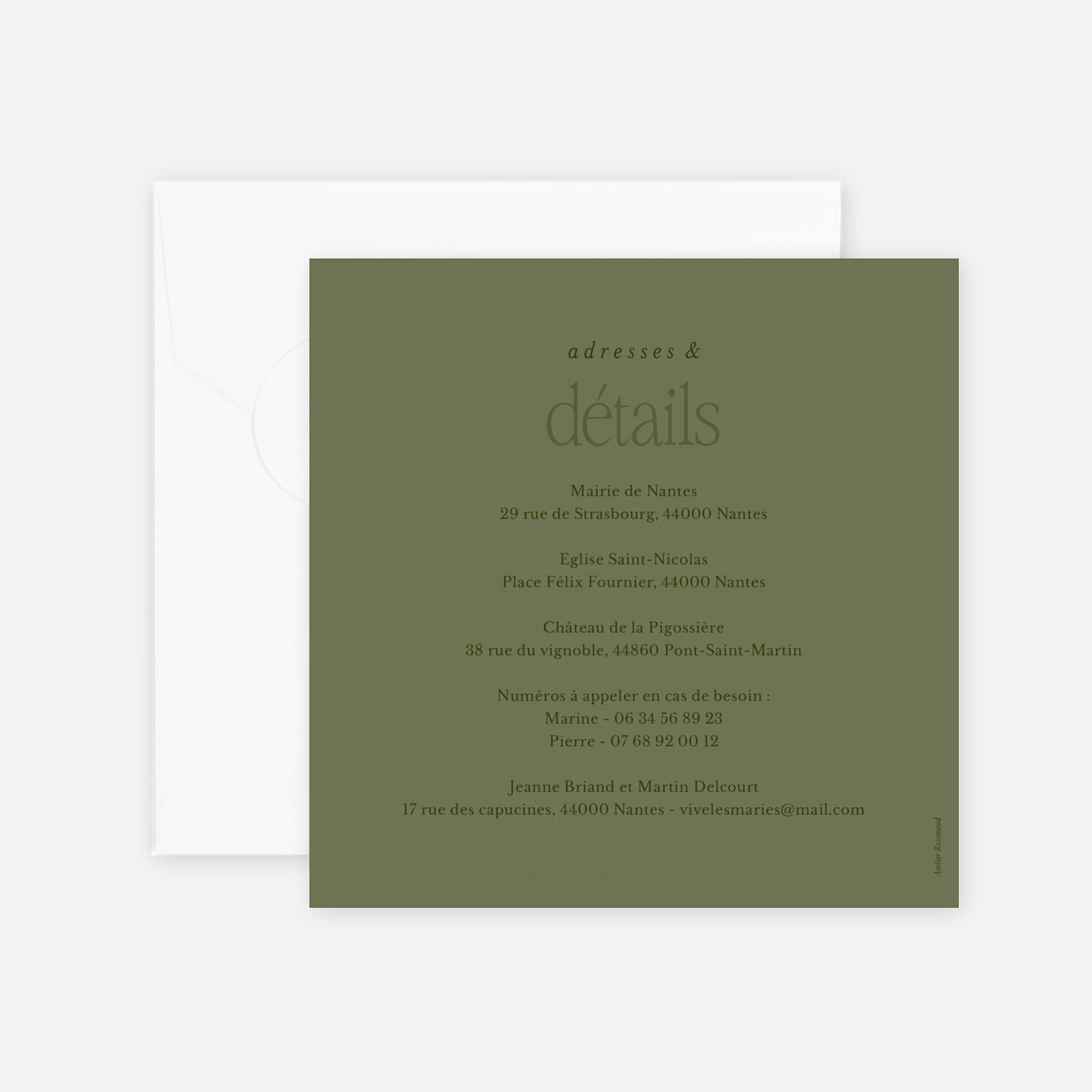 Faire-part mariage Notre jour