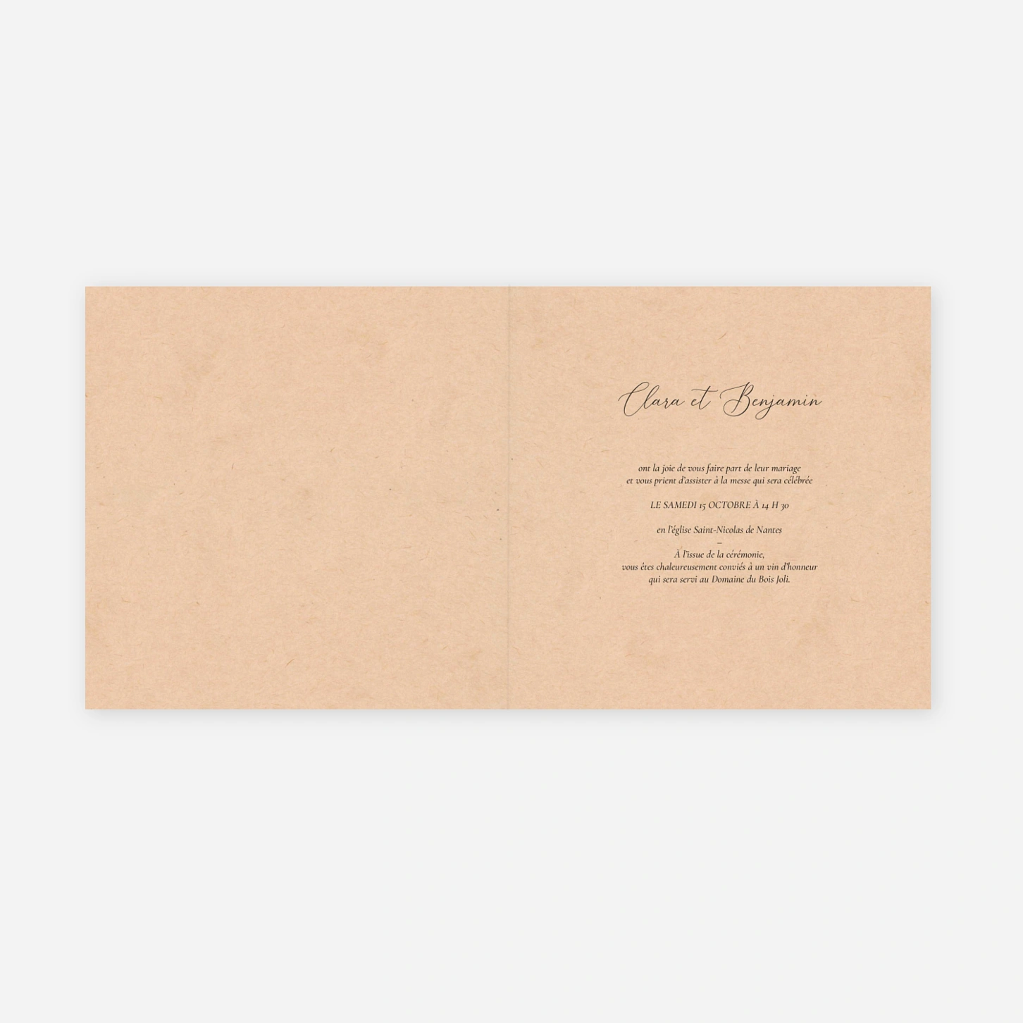 Faire-part mariage Notre lieu