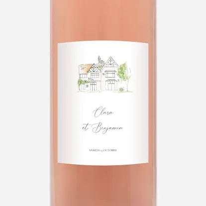 Étiquette bouteille Notre lieu