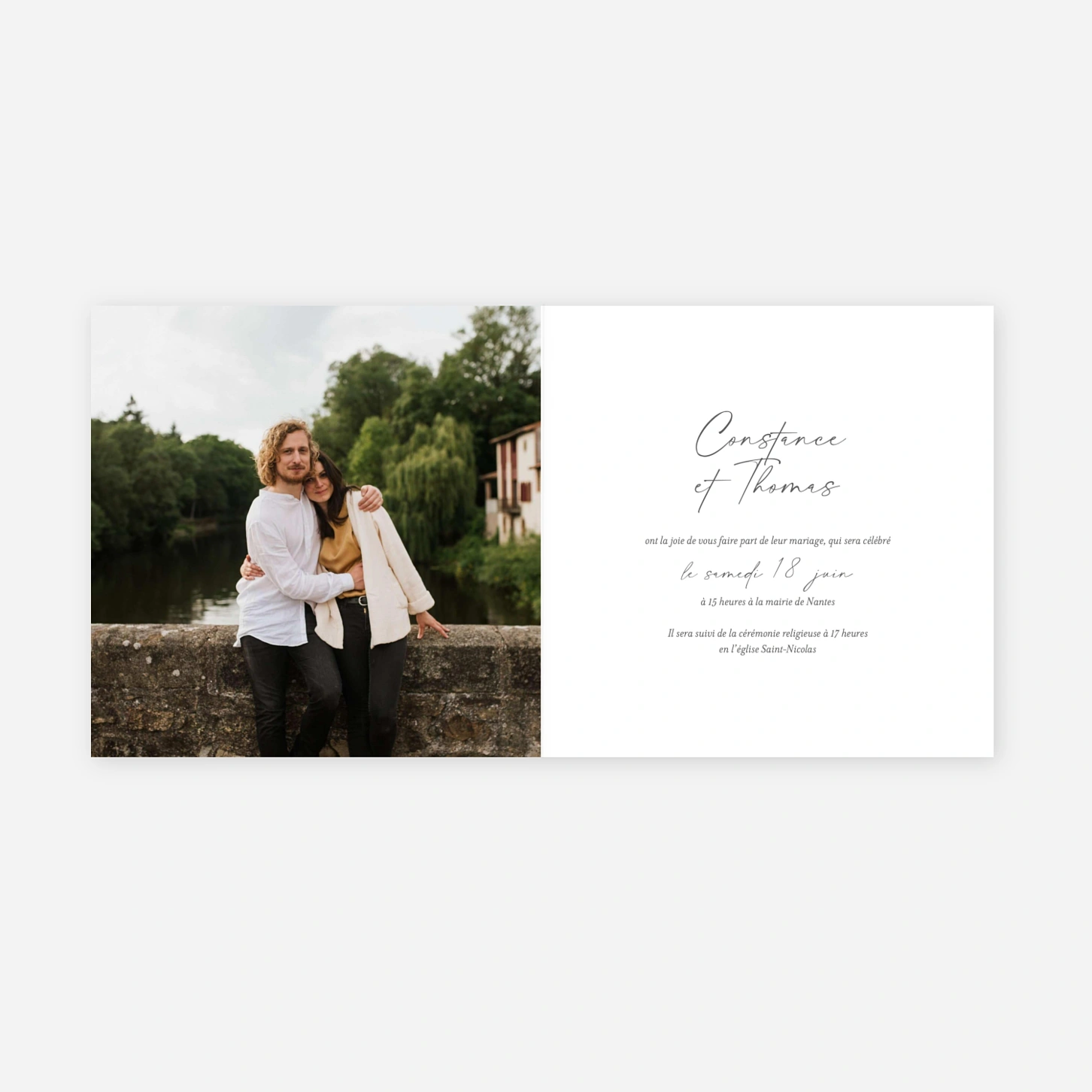 Faire-part mariage Notre moment