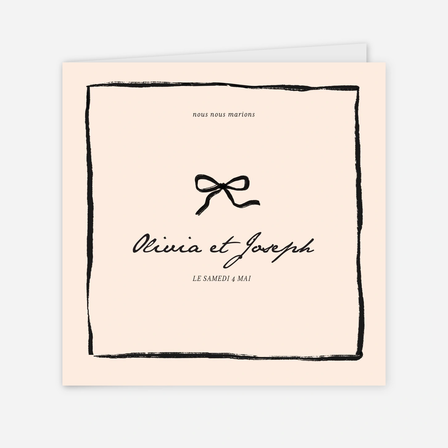 Faire-part mariage Notre union