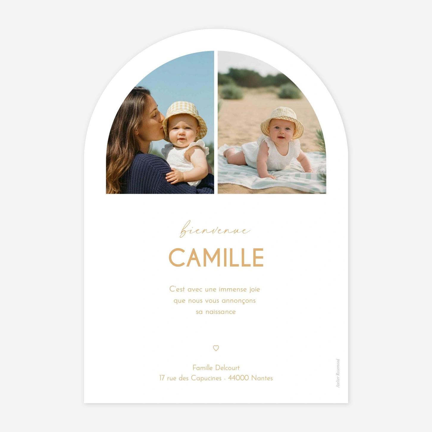 Faire-part naissance Notre petit grand amour