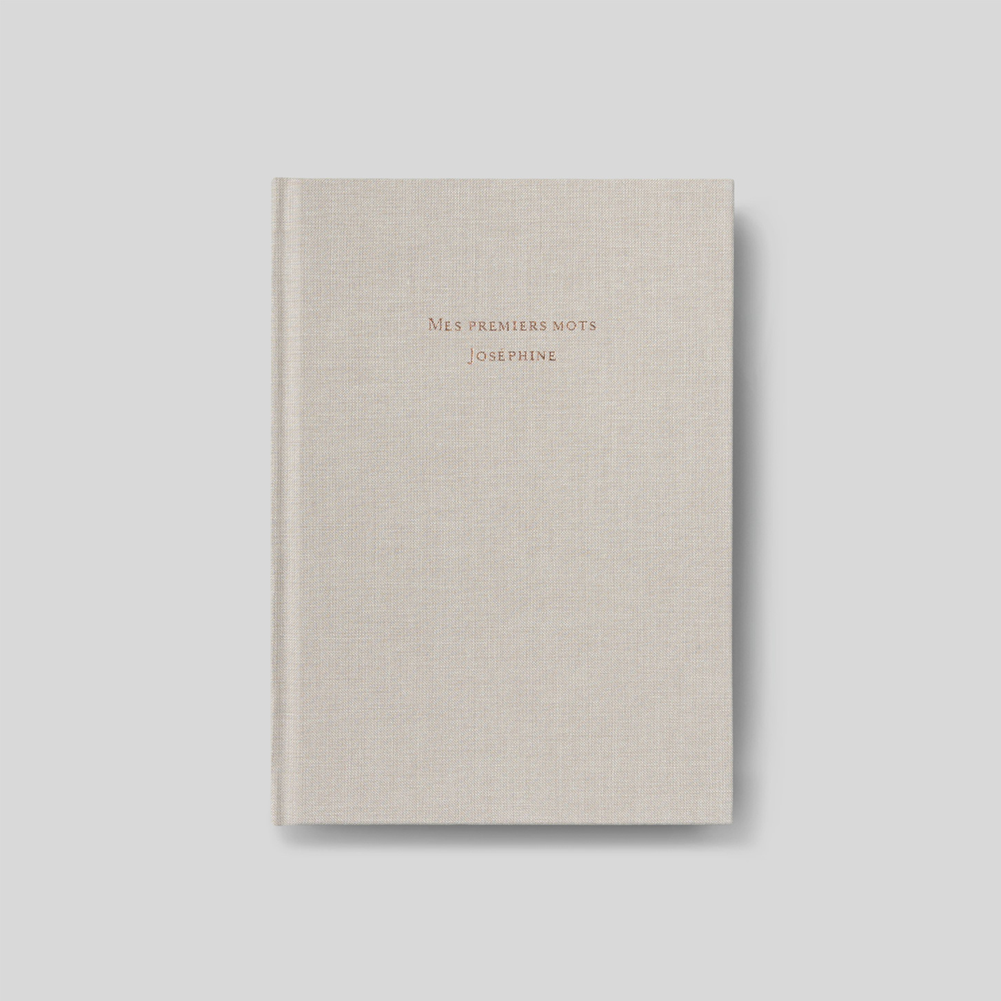 Carnet personnalisé Tissu doré