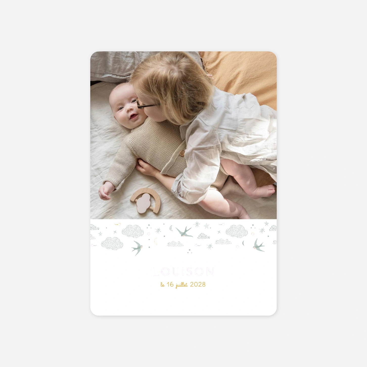 Faire-part naissance Nuage de lait