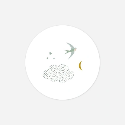 Stickers naissance Nuage de lait