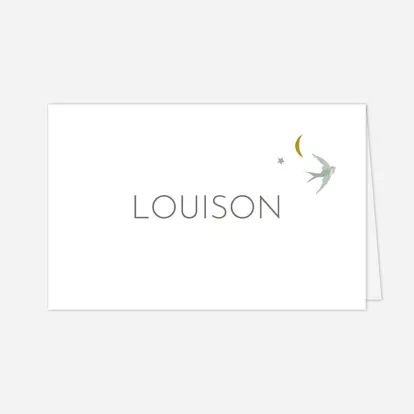 Marque-place Baptême Nuage de lait