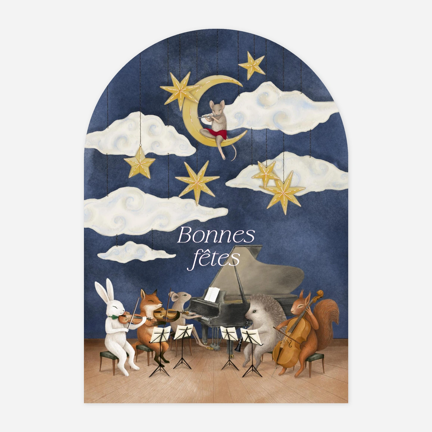 Carte de voeux L'opéra des animaux