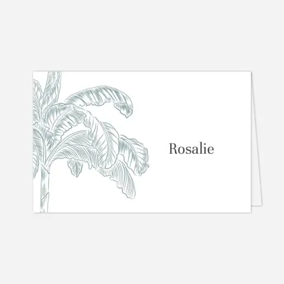 Marque-place mariage Oiseaux de paradis