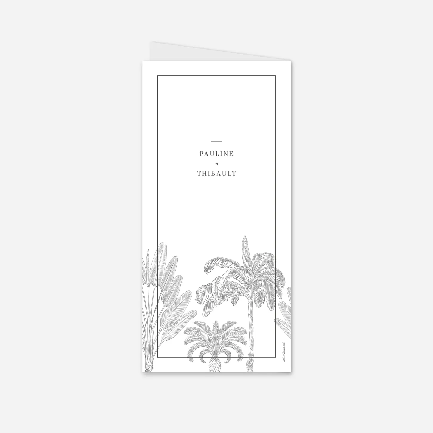 Menu mariage Oiseaux de paradis