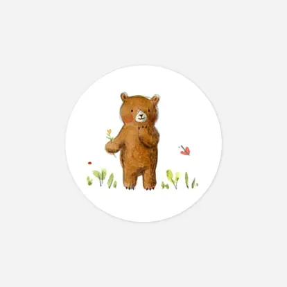 Stickers naissance Ours en famille