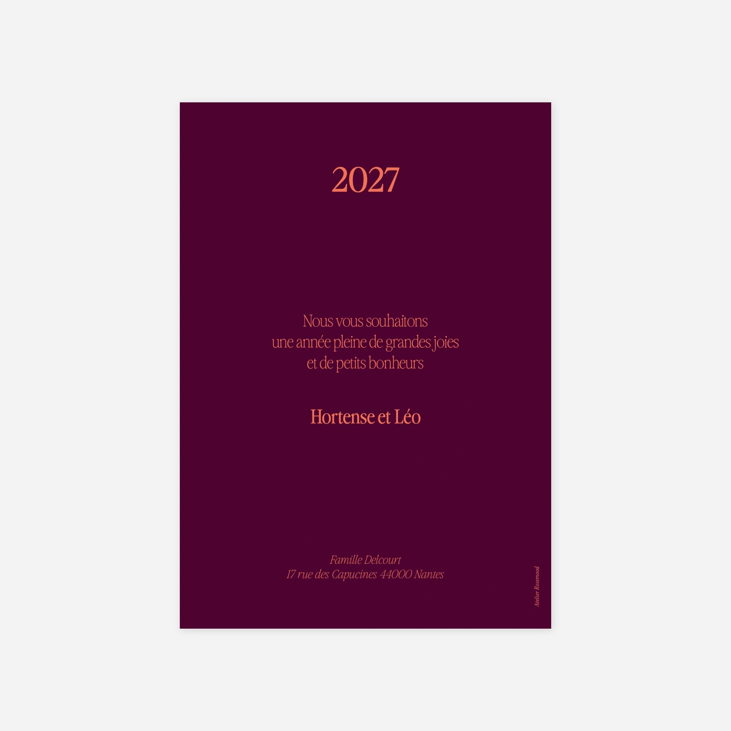 Carte de voeux Palette audacieuse