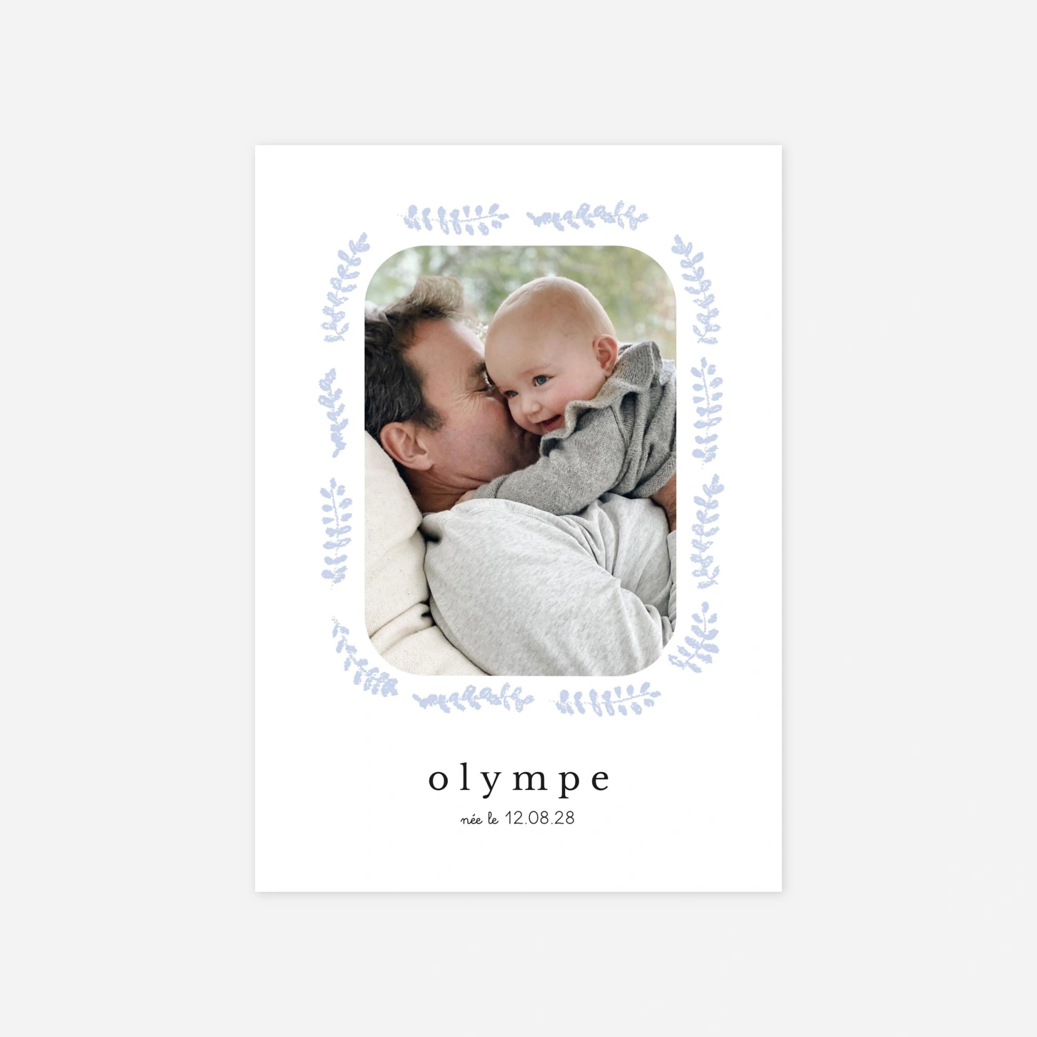 Faire-part naissance Pastel végétal