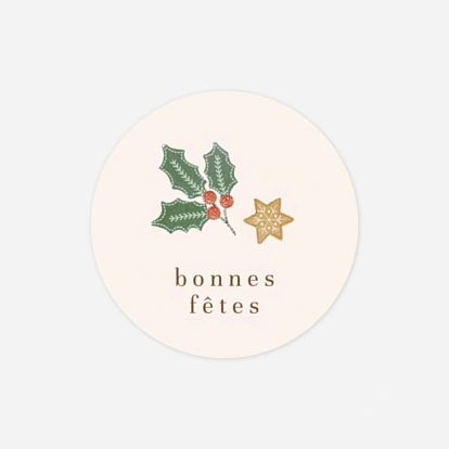 Étiquette cadeau Noël Petits biscuits