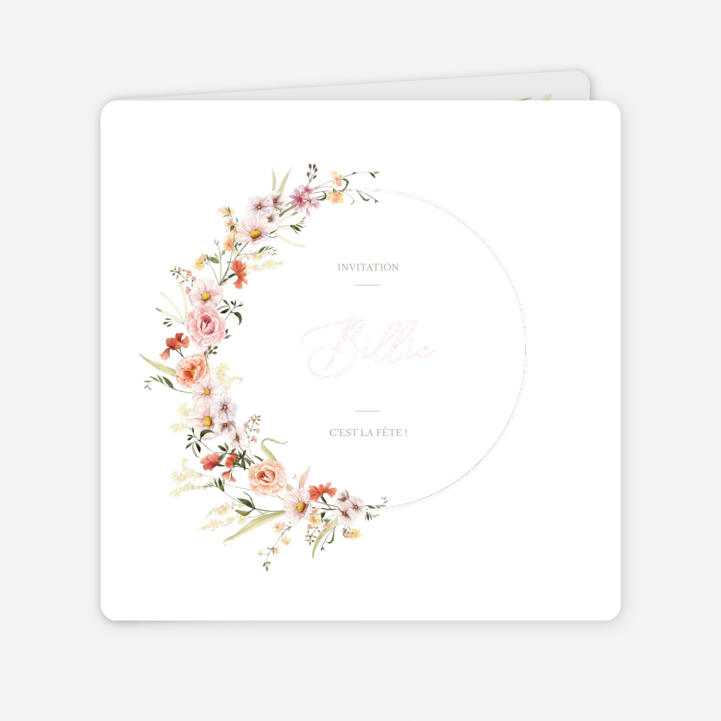 invitation anniversaire enfant Petit bouquet