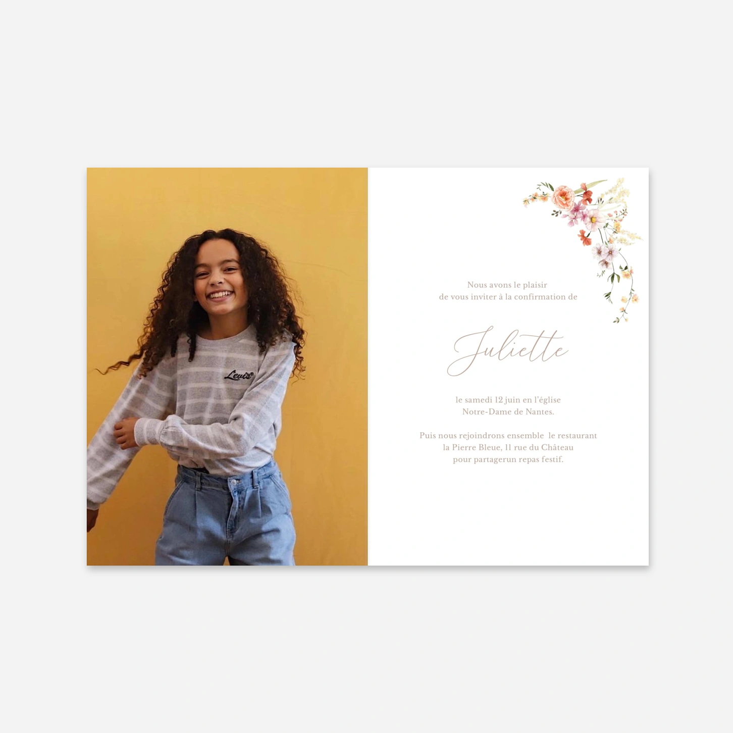 Invitation Confirmation Petit bouquet