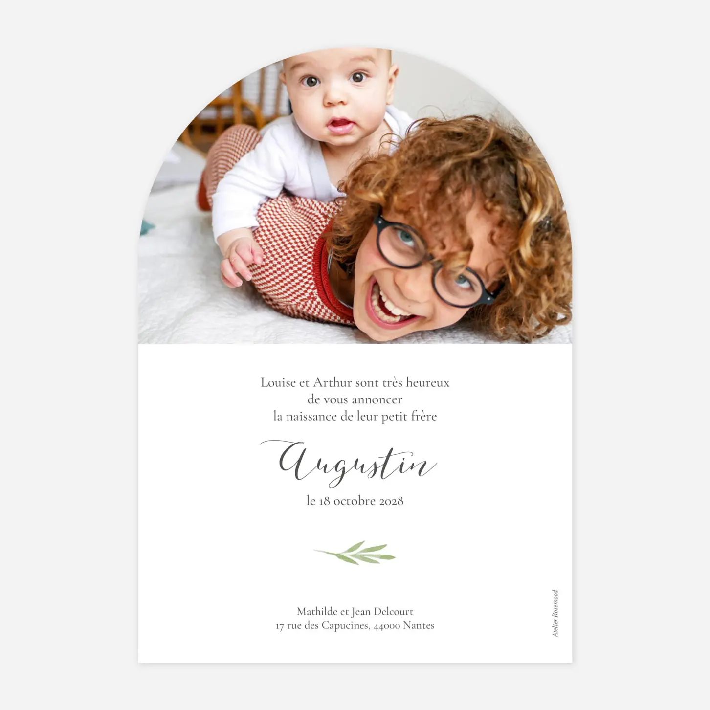 Faire-part naissance Petits brins