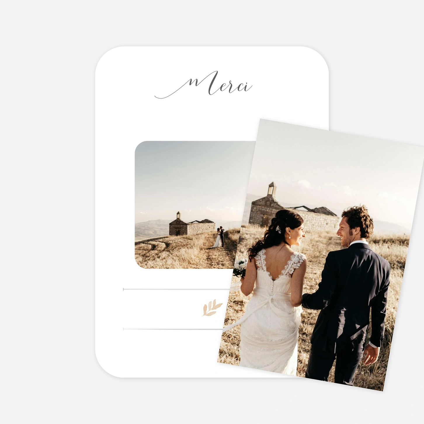 Carte de remerciements Petits brins