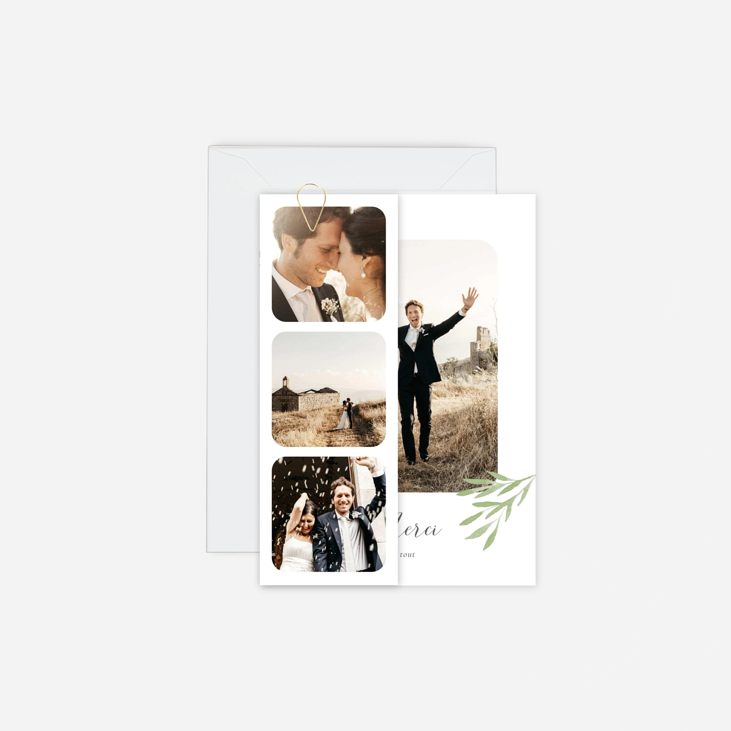 Carte de remerciements Petits brins