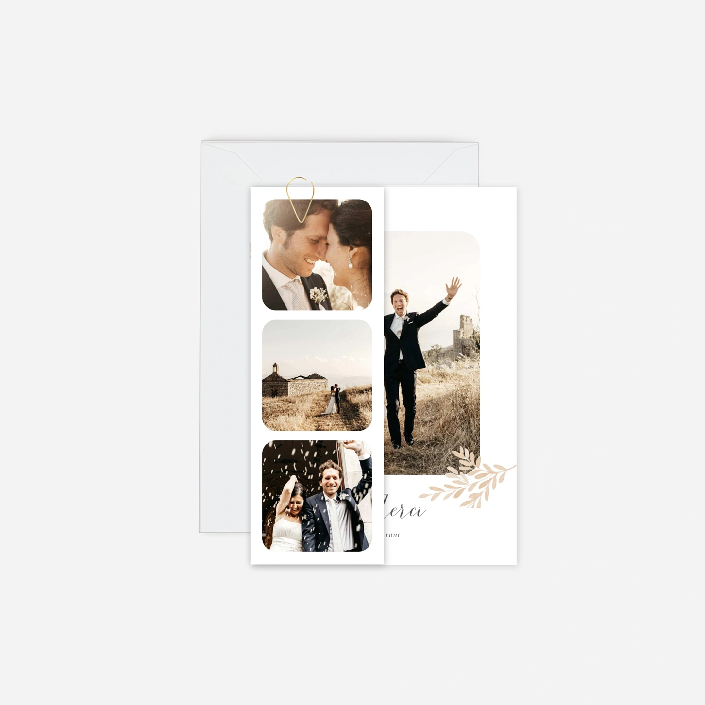 Carte de remerciements Petits brins