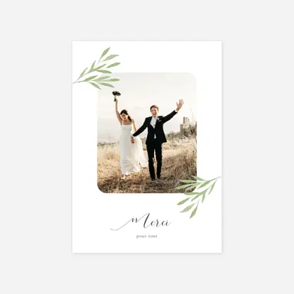 Carte de remerciements Petits brins