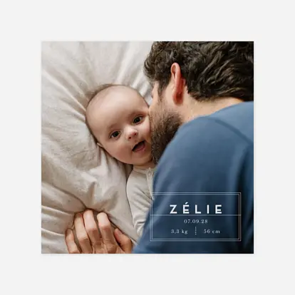 Faire-part naissance Petit écriteau